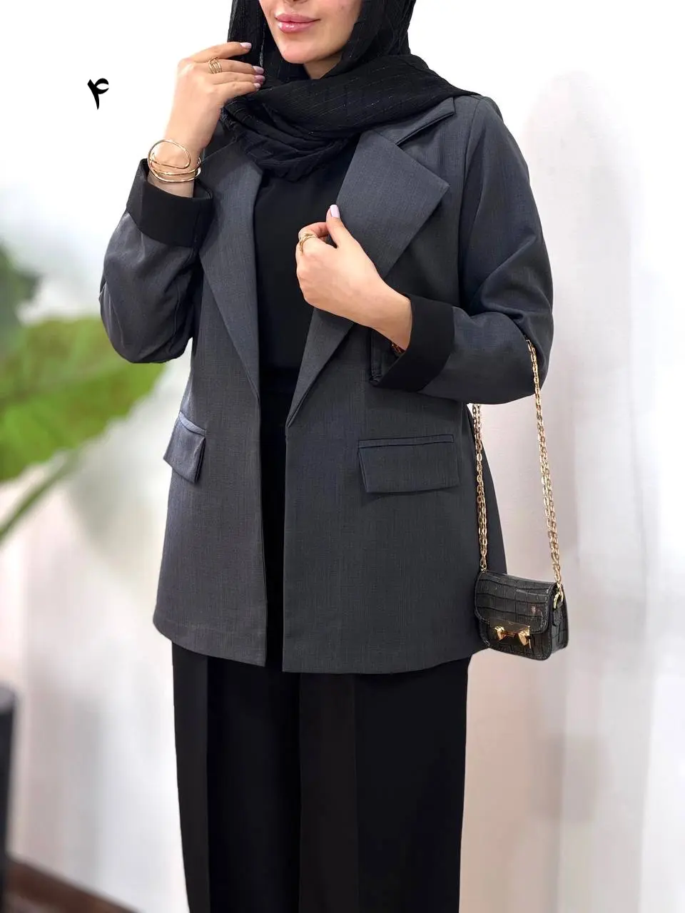 ست کت و شلوار بزیاق همراه با کمربند